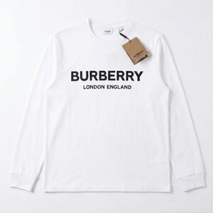 Kids Burberry White Long Sleeve Tee with Logo Size 12 Years Old 10/12